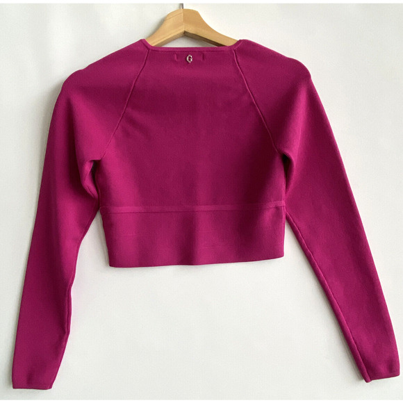 GUESS Zaylee Mirage Top Pink Bandage Crop Top Stretch Size S - Picture 5 of 6